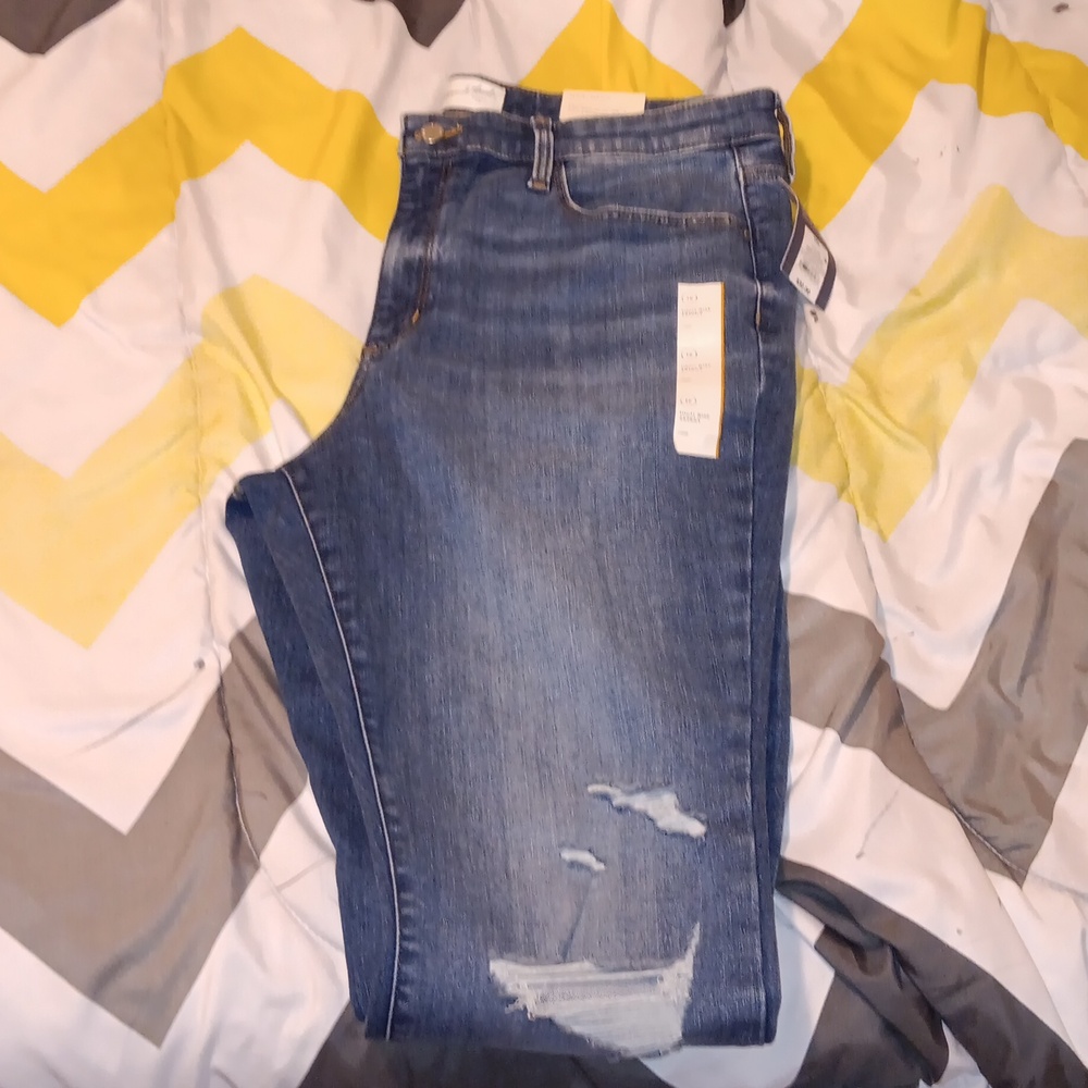 NWTS High Rise Skinny Distressed  16L jeans